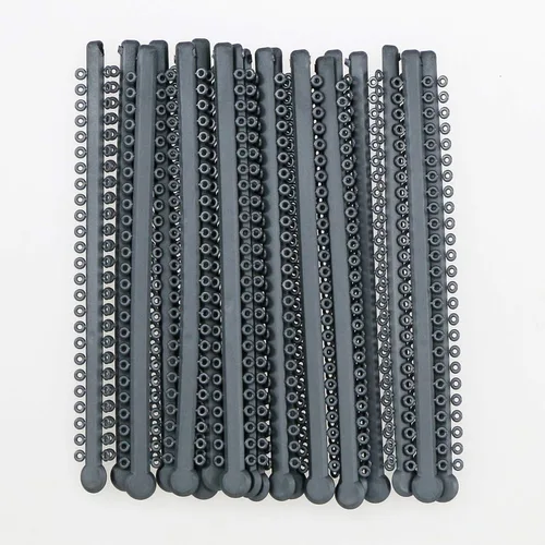 Vista 5 de Bandas de ortodoncia elásticas de ligadura dental surtidas para soportes de ortodoncia (NEGRO (5 #))