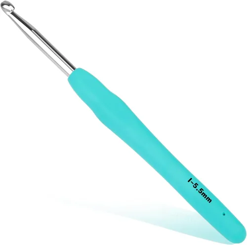 Vista 24 de SHWAKK Gancho de ganchillo pequeño, gancho ergonómico de encaje de 0.020 in, agujas de ganchillo pequeñas para manos artríticas, agujas de tejer