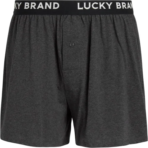 Vista 4 de Lucky Brand Boxers para hombre Paquete de 4 ropa interior de punto para hombre con bragueta funcional Boxers clásicos para hombre (S-XXL)