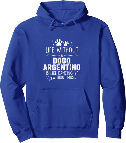 Vista 3 de Life without Dogo Argentino Sudadera con capucha, Negro