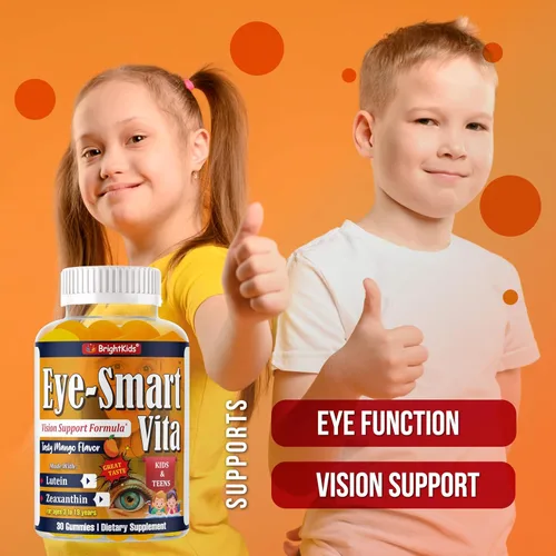 Vista 4 de BrightKids Eye Smart-Vita - Gomitas de luteína y zeaxantina para niños, deliciosas vitaminas oculares con luteína, productos para el cuidado
