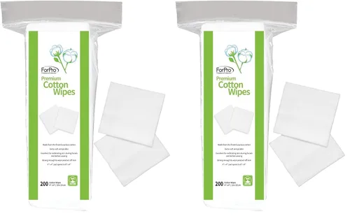 Vista 9 de ForPro Professional Collection Toallitas de algodón de alta calidad, 100% algodón, extrasuaves, para cosméticos, uñas y cuidado personal, 2 x 2