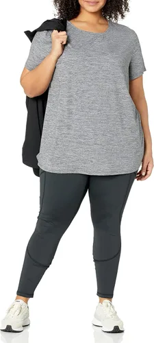 Vista 7 de Amazon Essentials Camiseta de manga corta con cuello redondo para mujer, de secado rápido, para entrenamiento, gimnasio, paquete múltiple