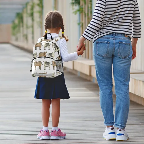 Vista 6 de Mochila escolar para niños pequeños, mochila de rana para niños y niñas, bolsa de jardín de infantes, bolsa de viaje para guardería preescolar
