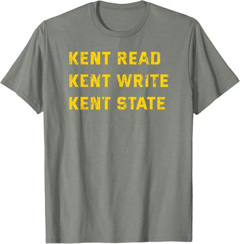 Vista 5 de University Apparel Kent Read, Kent Write, Kent State Camiseta, Azul / Patchwork, S