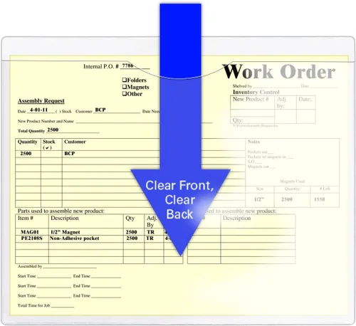 Vista 2 de StoreSMART FJ85STCM-5 - Archivador con parte trasera magnética, 5 unidades, plástico transparente, resistente, resistente