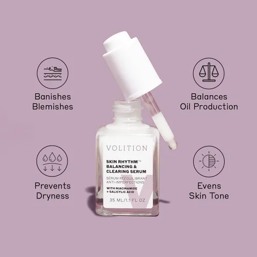 Vista 3 de Volition Beauty Skin - Suero de equilibrio y limpieza del ritmo de la piel con niacinamida + ácido salicílico Tratamiento para el acné
