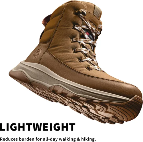 Vista 5 de Coostar Botas de nieve de invierno para hombre, con aislamiento Camello