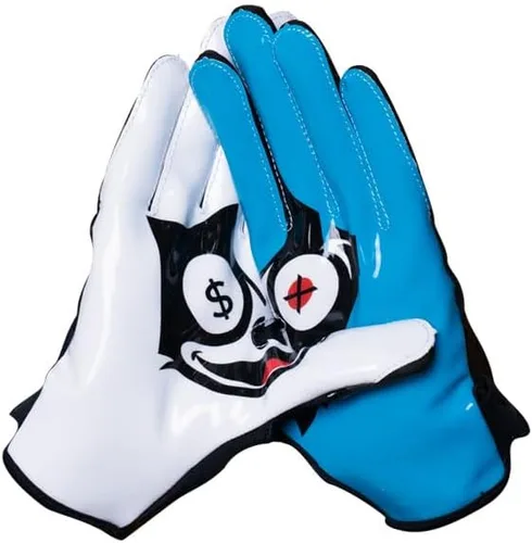 Vista 9 de EVO2 Youth Football Gloves – Sticky Grip ProTac Palms, Lightweight Breathable Mesh Fit, SFIA – Kids Football Gloves
