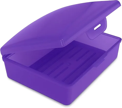 Vista 9 de American Comb: Jabonera - Negro - 1 unidad - Fabricado en EE. UU. - Jabonera con tapa con bisagras y cierre seguro