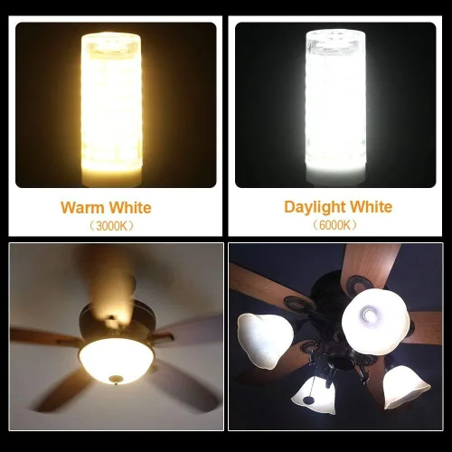 Vista 5 de Bombilla LED E11 de 75 W, 100 W, reemplazo de bombillas halógenas, JD T4 e11, mini base de candelabro de 110 V, 120 V, 130 bombillas de entrada