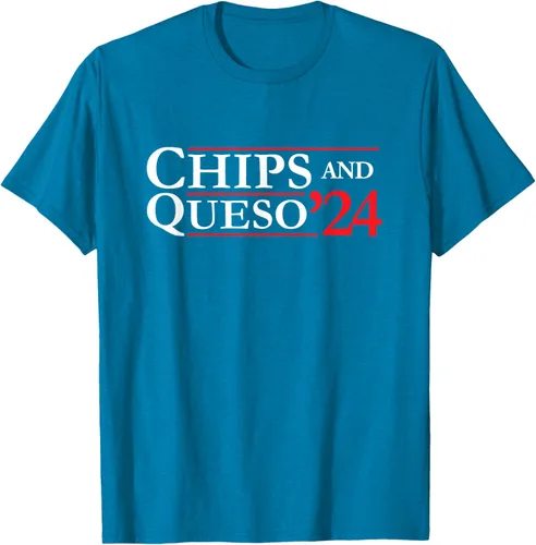 Vista 4 de Novedad 2024 Campaña electoral '24 Chips and Queso T-Shirt, Azul / Patchwork, S Azul Marino