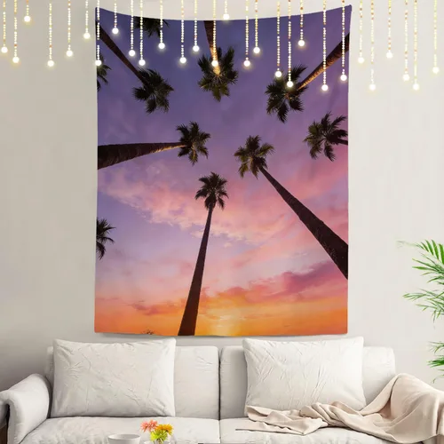 Vista 34 de Shrahala Modern Abstract Artwork Wall Tapestry, Orange Black Beige Wall Hanging Large Tapestry Decoration Polyester Fiber White Hem Around for Dorm