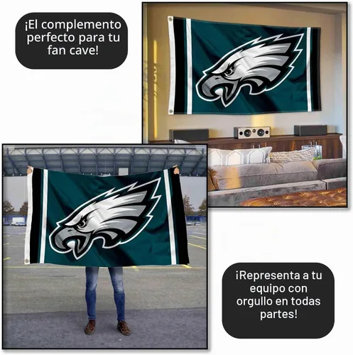 Vista 5 de Bandera grande de los Philadelphia Eagles de 3 x 5