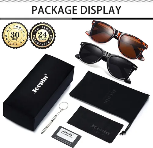 Vista 6 de Joopin Gafas de sol cuadradas polarizadas con protección UV para hombre y mujer