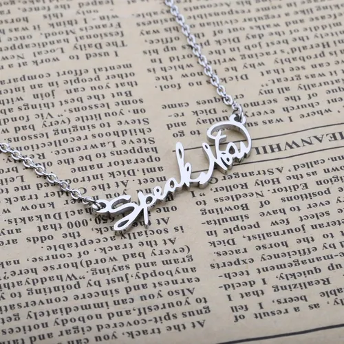 Vista 6 de PENQI Collar inspirado en cantantes, regalo para fanáticos de la música, regalo para cantantes, amantes de la música, regalo de canción, joyería