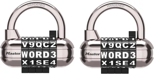 Vista 12 de Master Lock Candado, establece tu propio candado de combinación de palabras, 2-1/2 pulgadas de ancho, negro, 1534DBLK