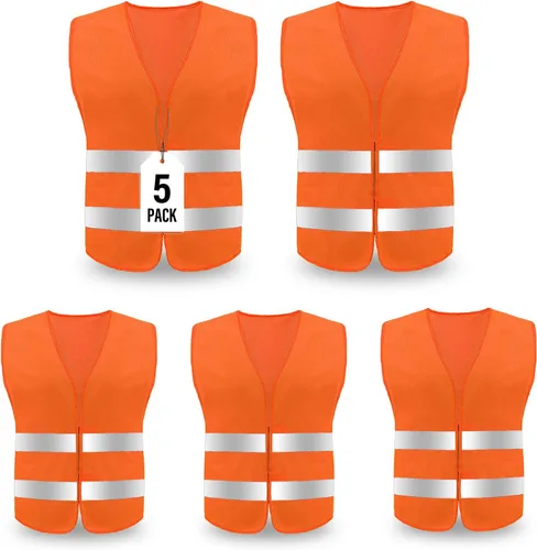 Vista 17 de Chaleco de seguridad, chaleco reflectante de alta visibilidad para hombres, trabajo, ciclismo, corredor, topógrafo, voluntario, carretera