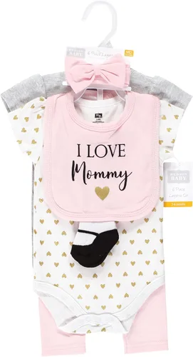 Vista 2 de Hudson Baby Conjunto de canastilla de algodón unisex para bebé