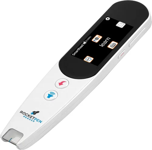 Vista 5 de Rocket Pen Tutor de Lectura + Estuche, Negro. Usa Sus Seis Ayudas de Aprendizaje para Hacer de la Lectura tu Nuevo Superpoder. Escáner OCR