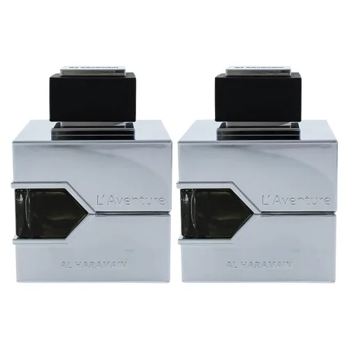 Vista 2 de Al Haramain L'aventure Eau De Parfum Spray para hombre, 3.4 onzas líquidas (paquete de 2)