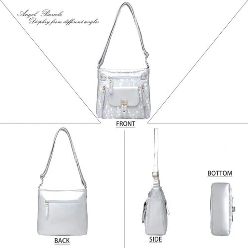 Vista 3 de Angel Kiss Bolsos cruzados bolsos de hombro y bolsos para mujer con múltiples bolsillos para uso diario suaves tamaño mediano
