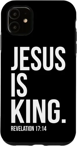 Vista 8 de Jesus is King Bible Scripture Quote Christian Case for iPhone 17