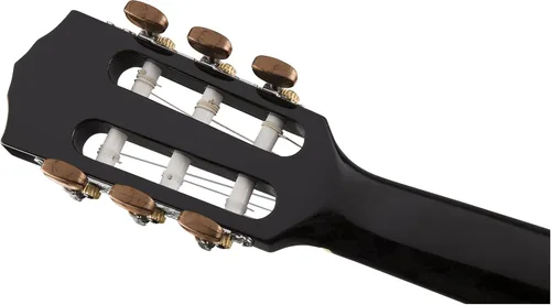 Vista 5 de Fender CN-60S - Guitarra acústica de concierto (nailon), color negro