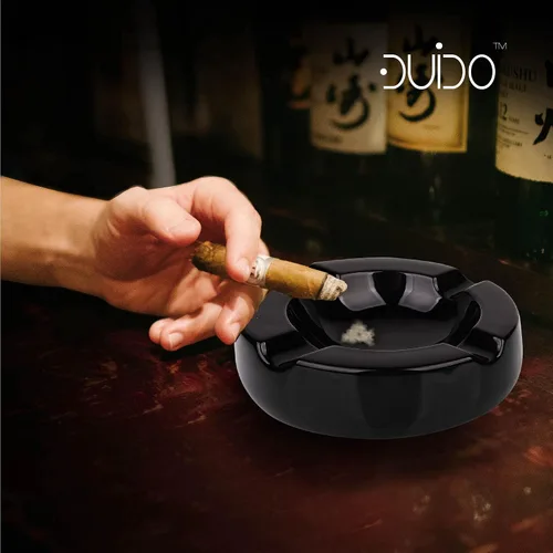 Vista 7 de Ceniceros redondos de cerámica de 5.9 pulgadas para exteriores, para interiores, exteriores, patio, hogar, oficina, accesorios de cigarros, juego