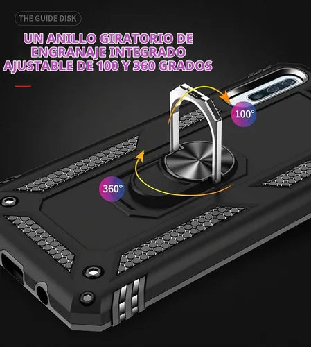 Vista 7 de TJS Compatible con Samsung Galaxy A50 2019 Funda de teléfono (negro)