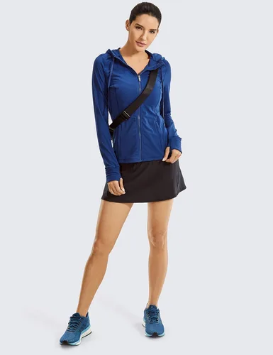 Vista 3 de CRZ YOGA Faldas de tenis plisadas para mujer con bolsillos, cintura alta, atléticas, para golf, faldas para mujer, suaves, transpirables, lindas