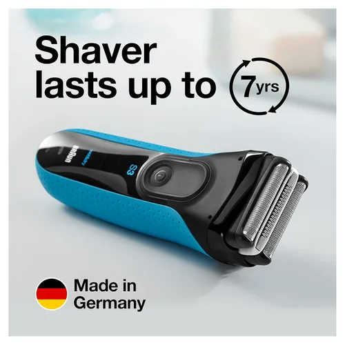 Vista 9 de Braun Electric Series 3 - Maquinilla de afeitar con recortadora de precisión, recargable, afeitadora de lámina húmeda y seca para hombres