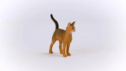 Vista 3 de Schleich Farm World - Juguete de gato abisinio - Figura de gato realista - Figura de gatito para niños y niños pequeños a partir de 3 años