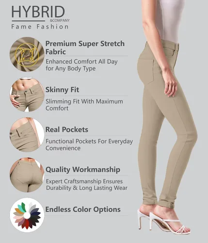 Vista 2 de Hybrid & Company Jeans ajustados súper elásticos y cómodos para mujer