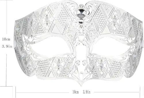 Vista 7 de Thmyo Paquete de 2 máscaras para parejas, carnaval veneciano, Mardi Gras, máscara de baile