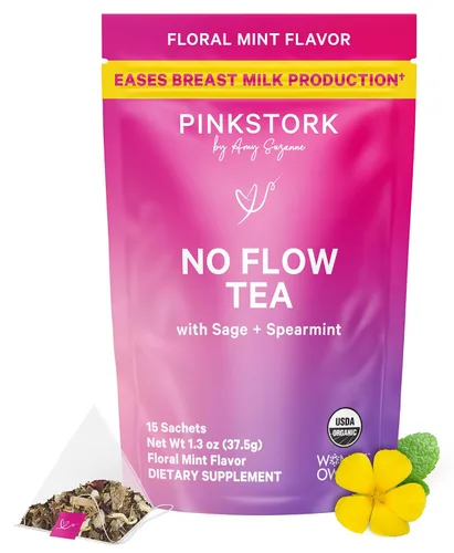 Vista 10 de Pink Stork Té de Destete Sin Flujo - Salvia Orgánica, Perejil, Menta - Apoya la Transición Natural del Destete - Apoyo para la Lactancia Sin Cafeína