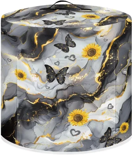 Vista 36 de Suobstales Cubierta para aparato con estampado de estrellas de mar de playa, cubierta antipolvo, funda portátil para olla a presión con bolsillo