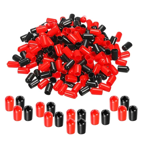 Vista 46 de MECCANIXITY 50 unids tapas de goma Surtido de 0.079 in PVC vinilo tornillo rosca protector para tornillo tornillo negro rojo