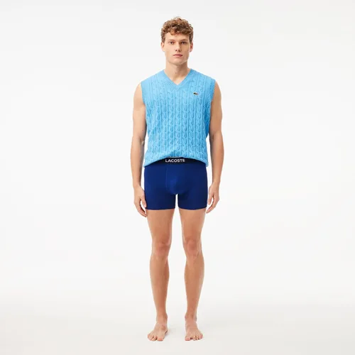 Vista 7 de Lacoste Paquete de 3 calzoncillos tipo bóxer para hombre