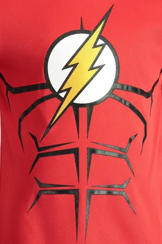 Vista 7 de Warner Bros. Batman Superman Flash - Conjunto de camiseta y pantalones cortos de malla para niños