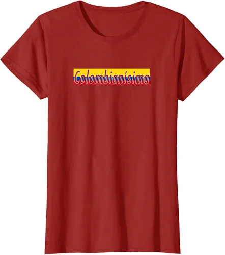 Vista 63 de Camisas Colombianisima Colombia para mujer Bandera de Colombia, Negro, S
