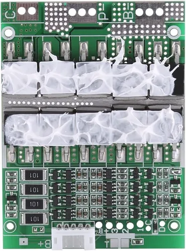 Vista 6 de Tablero de protección de batería de hierro de litio, 4S 100A 12V LiFePO4 LFP Placa de módulo de protección de batería 1pc con la función