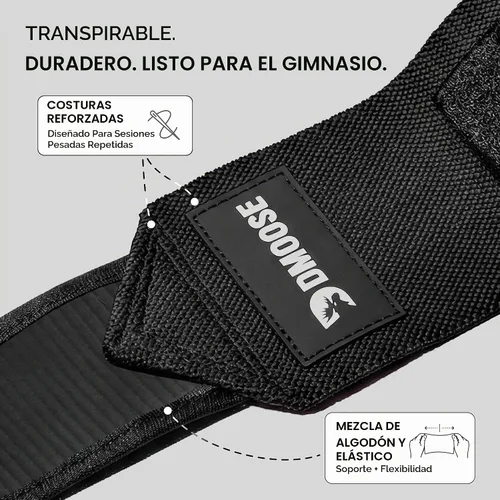 Vista 6 de DMoose Elbow Wraps for Weightlifting Men & Women (Pair) - 40'' Adjustable Elbow Strap for Gym Workout & Bench Press, Compression Support Wrap for