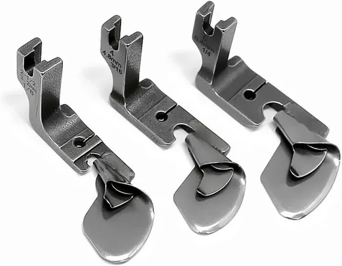 Vista 2 de 3 piezas de pie de dobladillo curvo industrial de 1/8 pulgadas + 3/16 pulgadas + 1/4 pulgadas de tubo de tracción de tubo de tracción de seda falda