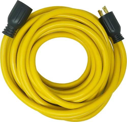 Vista 10 de Southwire Cable generador – Cable de alimentación eléctrica resistente calibre 10 con enchufe de bloqueo L14-30 y receptáculo – Doble voltaje 125