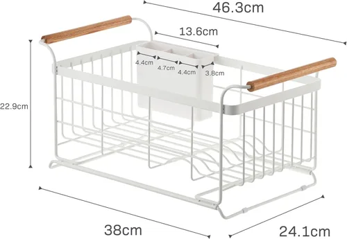 Vista 8 de YAMAZAKI Escurridor de platos para colocar sobre el fregadero, soporte