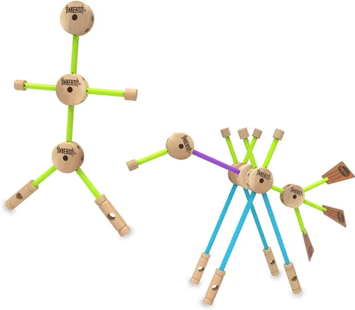 Vista 6 de Tinkertoy - Juego de construcción retro en lata - 50 piezas