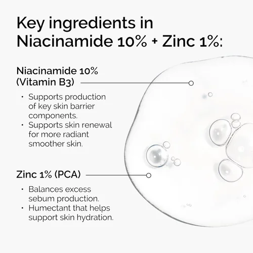 Vista 2 de The Ordinary Dull Skin Duo - Paquete de cuidado de la piel para cara y ojos: niacinamida 10% + zinc 1% 1 onza líquida, solución de cafeína 5% + EGCG