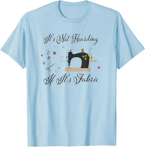 Vista 92 de It's Not Hoarding If Its - Camiseta de costura para acolchado, Blanco, S