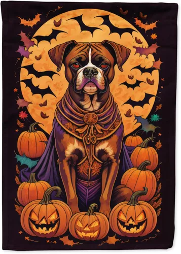 Vista 67 de Caroline's Treasures DAC1466GF - Bandera decorativa para jardín de Halloween de Affenpinscher Witchy para jardín, decoración para patio exterior